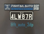 FTA3DP Personalised License Plate Toolbox/Fridge Magnets - Fishtail Auto 3D Printing and Scanning